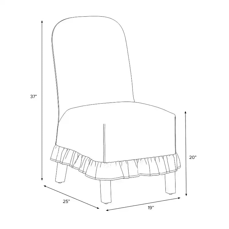 Rounded Back Slipcovered Dining Chair with Ruffle - Threshold
