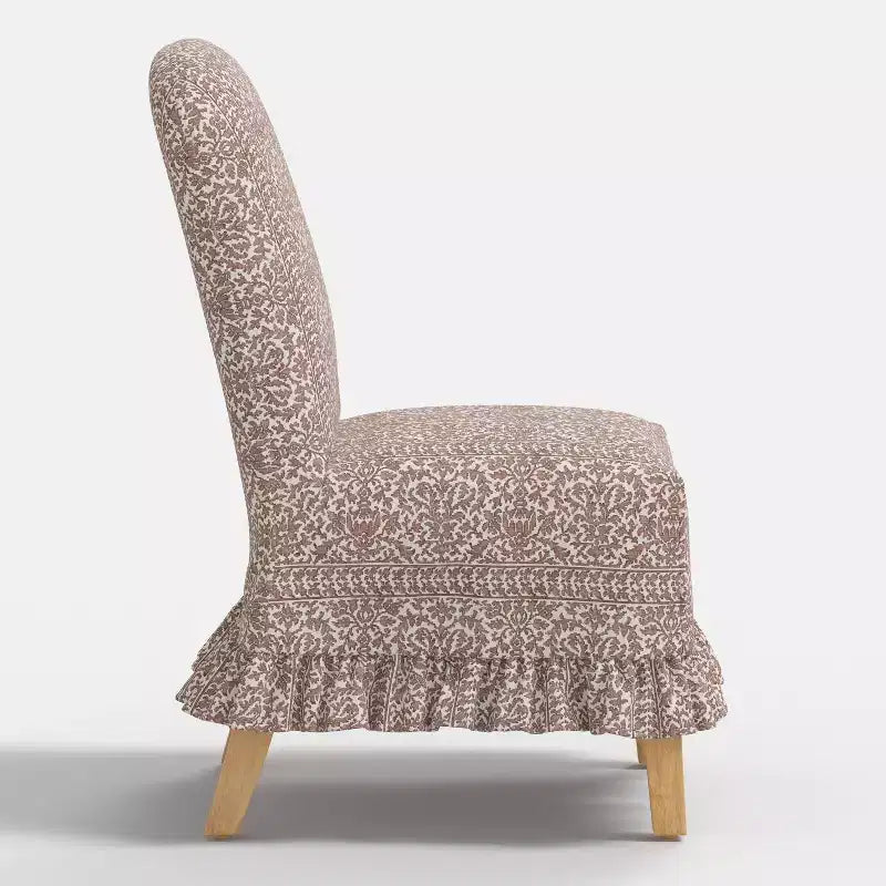 Rounded Back Slipcovered Dining Chair with Ruffle - Threshold