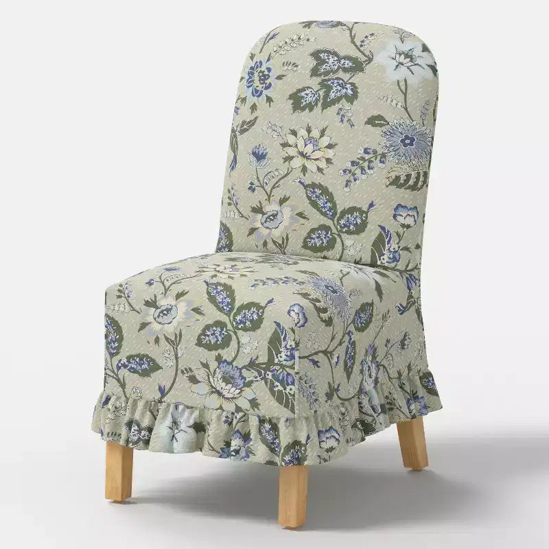 Rounded Back Slipcovered Dining Chair with Ruffle - Threshold