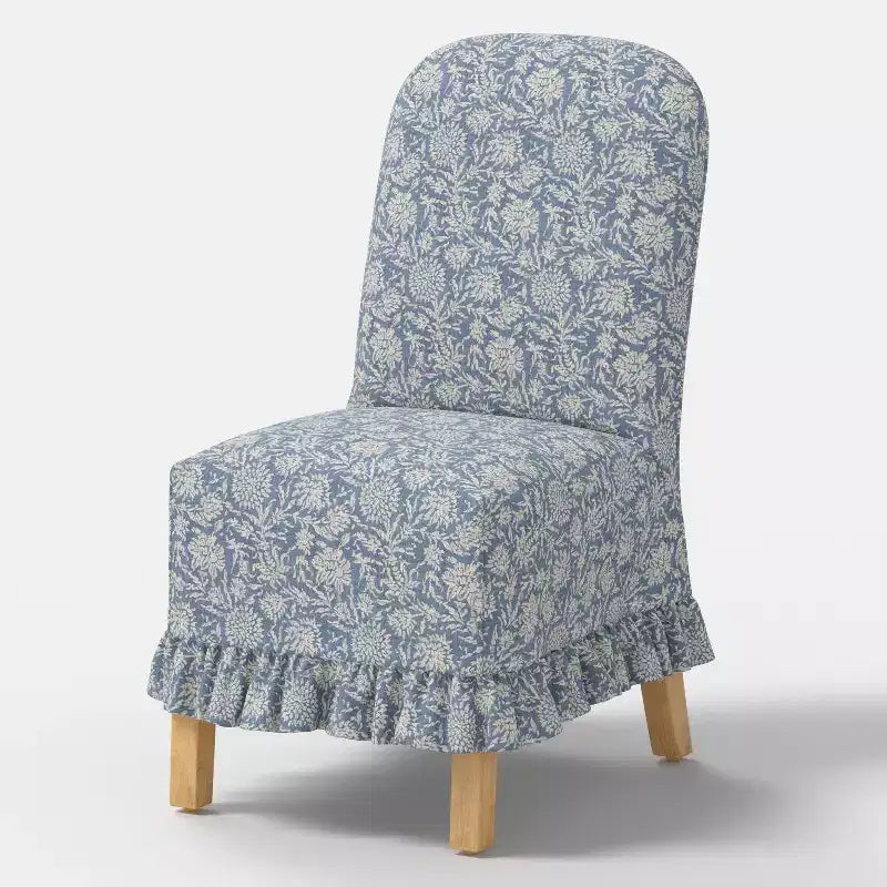 Rounded Back Slipcovered Dining Chair with Ruffle - Threshold