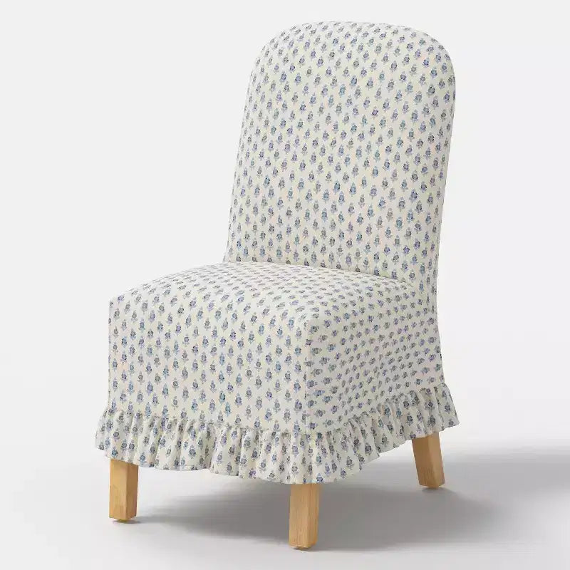 Rounded Back Slipcovered Dining Chair with Ruffle - Threshold