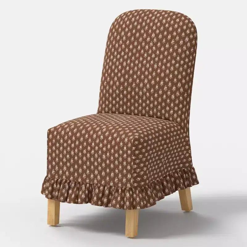 Rounded Back Slipcovered Dining Chair with Ruffle - Threshold