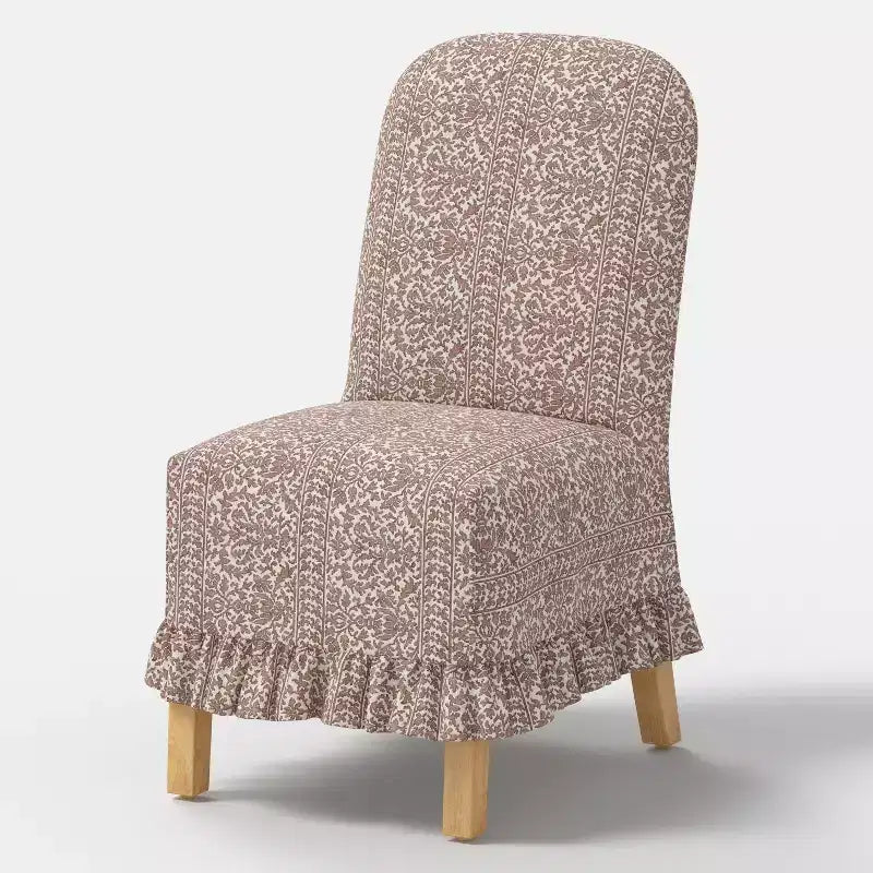 Rounded Back Slipcovered Dining Chair with Ruffle - Threshold