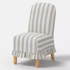 Rounded Back Slipcovered Dining Chair with Ruffle - Threshold