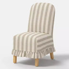 Rounded Back Slipcovered Dining Chair with Ruffle - Threshold
