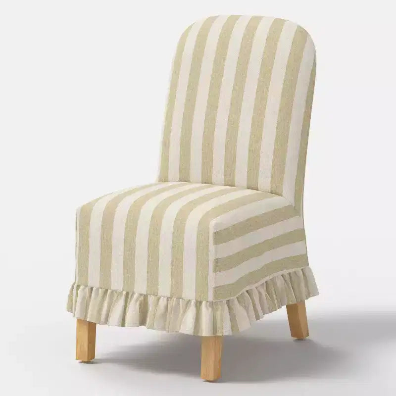 Rounded Back Slipcovered Dining Chair with Ruffle - Threshold