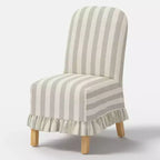 Rounded Back Slipcovered Dining Chair with Ruffle - Threshold
