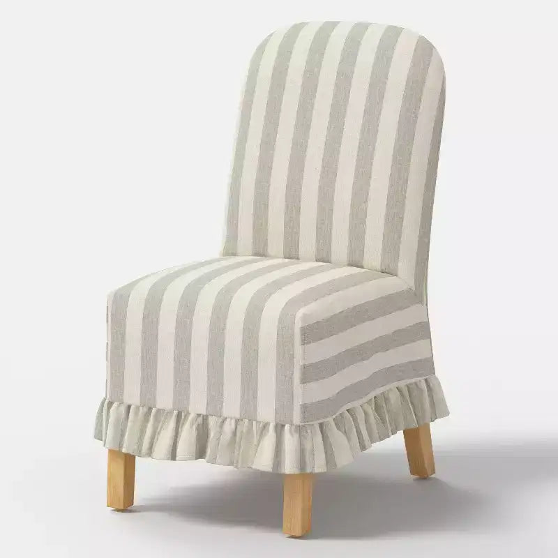 Rounded Back Slipcovered Dining Chair with Ruffle - Threshold