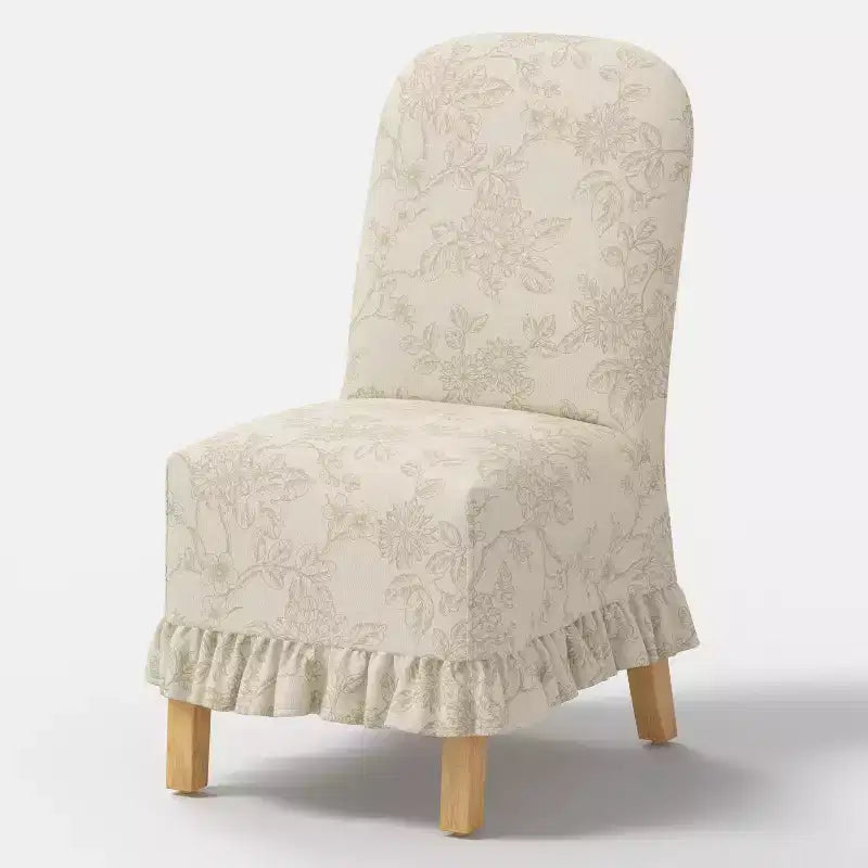 Rounded Back Slipcovered Dining Chair with Ruffle - Threshold