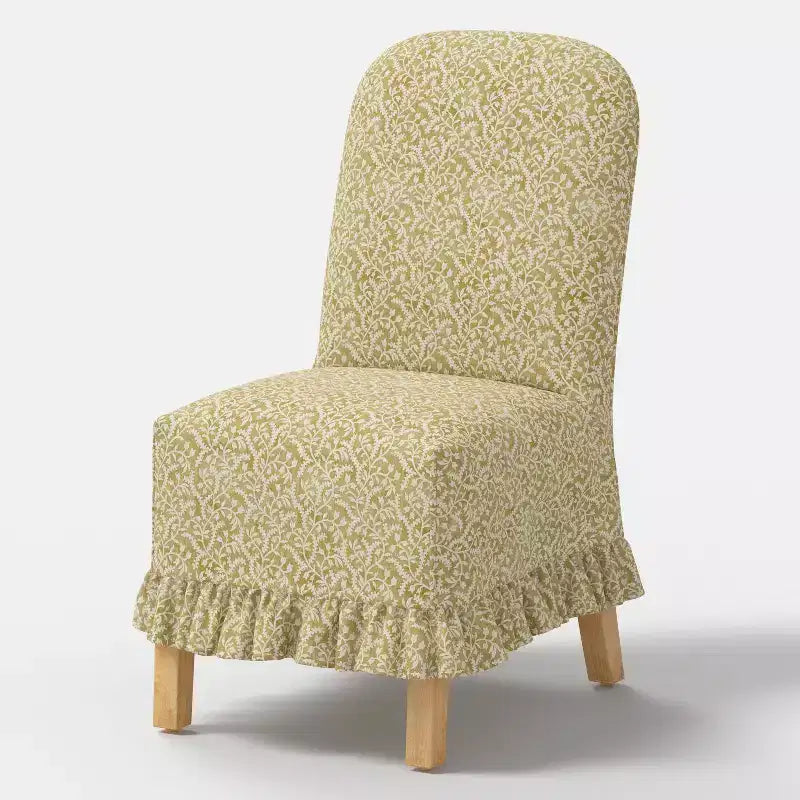 Rounded Back Slipcovered Dining Chair with Ruffle - Threshold