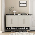 Meuble à chaussures avec 4 portes Grand organisateur de rangement à chaussures moderne avec étagères réglables pour armoire à chaussures d'entrée