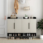 Meuble à chaussures avec 4 portes Grand organisateur de rangement à chaussures moderne avec étagères réglables pour armoire à chaussures d'entrée