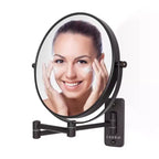 Miroir de maquillage mural double bras Zadro 9,25x12,25 pour salle de bain
