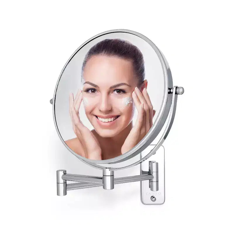 Miroir de maquillage mural double bras Zadro 9,25x12,25 pour salle de bain