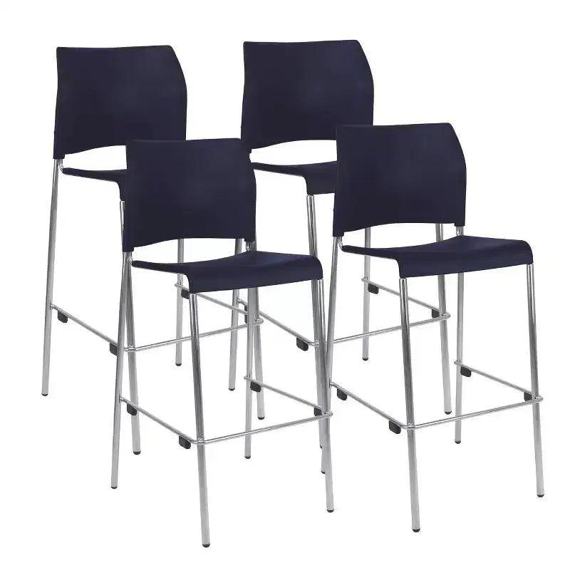 Tabourets de bar en plastique Hampden Furnishings, collection Jody, lot de 4
