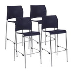Tabourets de bar en plastique Hampden Furnishings, collection Jody, lot de 4