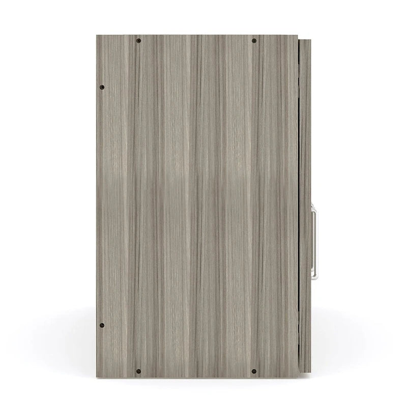 30"W x 22.5"H 2-Level Wall Cabinet, Locking Doors, Adjustable Shelf, GREENGUARD Gold, USA Made