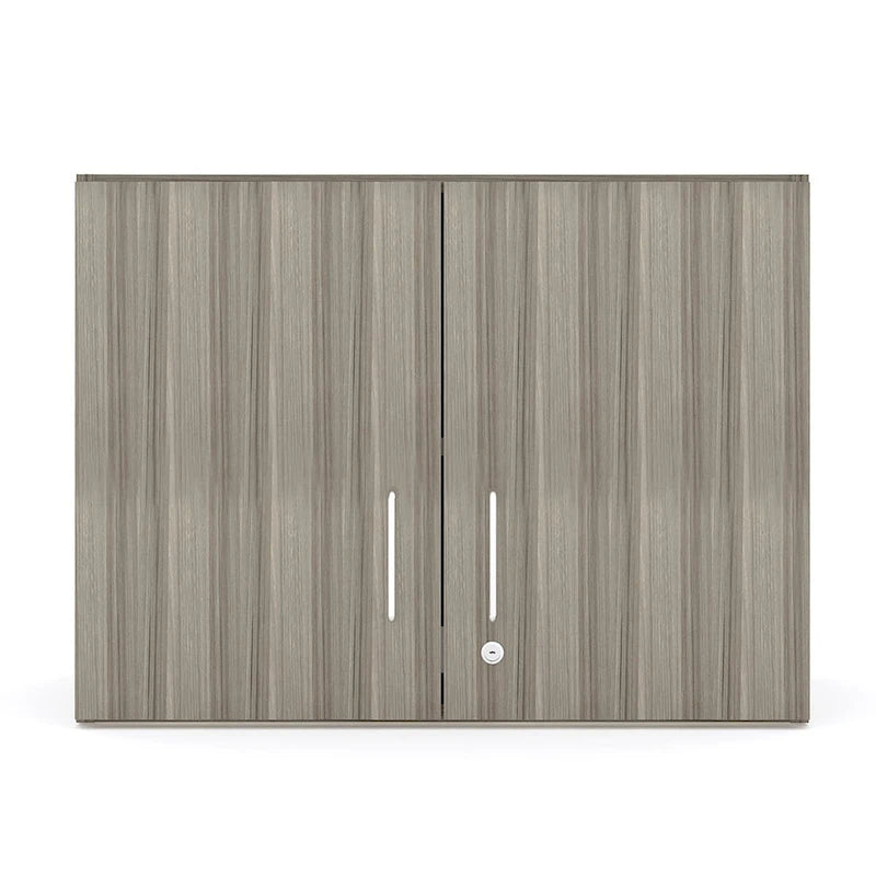 30"W x 22.5"H 2-Level Wall Cabinet, Locking Doors, Adjustable Shelf, GREENGUARD Gold, USA Made