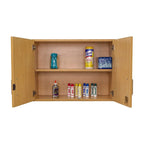 Meuble haut à 2 niveaux 30"L x 22.5"H, portes verrouillables, étagère réglable, GREENGUARD Gold, fabriqué aux États-Unis
