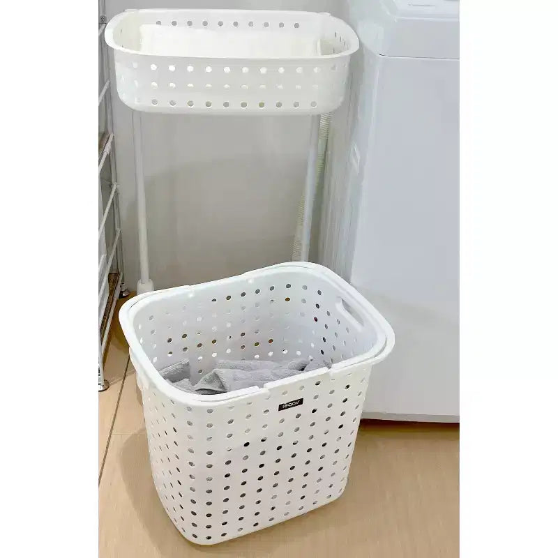JEJ Astage Paniers à Linge Mobiles avec Étagère à Plusieurs Niveaux