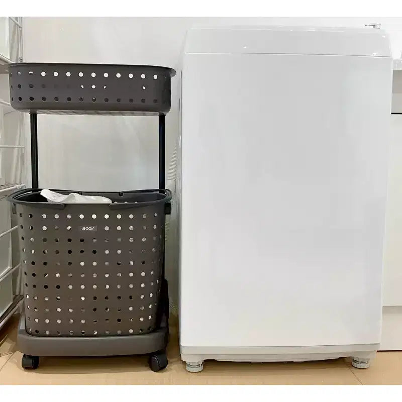 JEJ Astage Paniers à Linge Mobiles avec Étagère à Plusieurs Niveaux