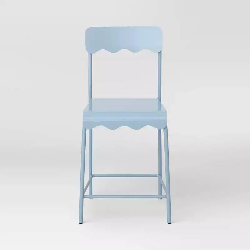 Lot de 2 tabourets de bar à hauteur de comptoir, en métal ondulé, 24 po, avec repose-pieds - Room Essentials
