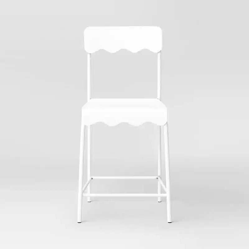 Lot de 2 tabourets de bar à hauteur de comptoir, en métal ondulé, 24 po, avec repose-pieds - Room Essentials