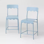 Set of 2 24 Wavy Metal Counter Height Barstool with Footrest - Room Essentials