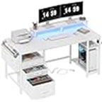 Bureau d'ordinateur blanc - 18,8P x 18,8L x 33,4H