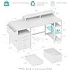 Bureau d'ordinateur blanc - 18,8P x 18,8L x 33,4H
