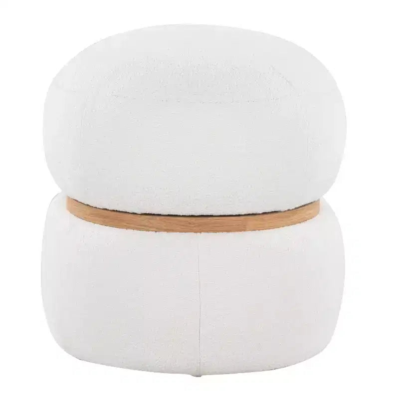 Pouf Pouf Cinch en tissu naturel LumiSource