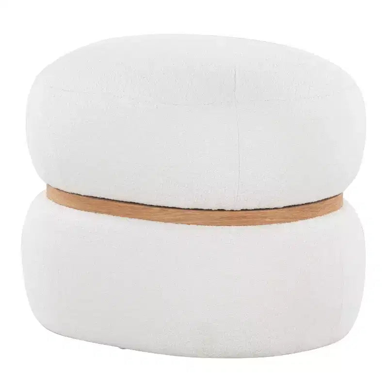 Pouf Pouf Cinch en tissu naturel LumiSource