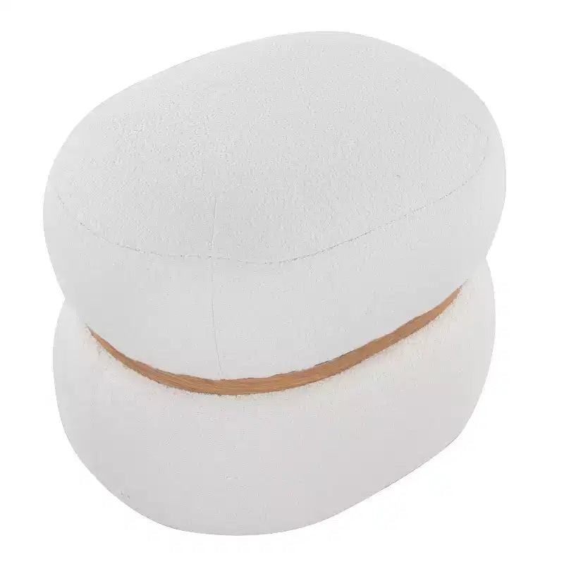 Pouf Pouf Cinch en tissu naturel LumiSource