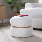Pouf Pouf Cinch en tissu naturel LumiSource