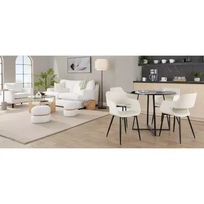 Pouf Pouf Cinch en tissu naturel LumiSource