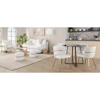 Pouf Pouf Cinch en tissu naturel LumiSource