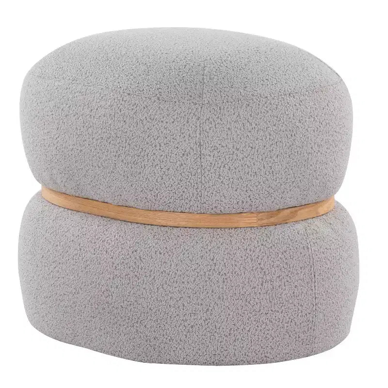 Pouf Pouf Cinch en tissu naturel LumiSource
