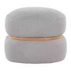 Pouf Pouf Cinch en tissu naturel LumiSource