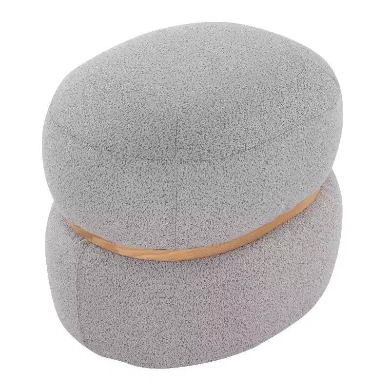 Pouf Pouf Cinch en tissu naturel LumiSource