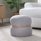 Pouf Pouf Cinch en tissu naturel LumiSource