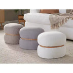 Pouf Pouf Cinch en tissu naturel LumiSource