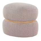 Pouf Pouf Cinch en tissu naturel LumiSource