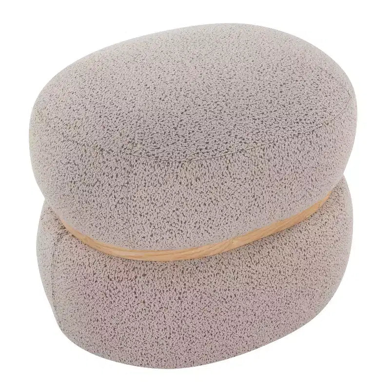 Pouf Pouf Cinch en tissu naturel LumiSource