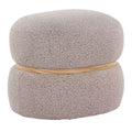 LumiSource Cinch Pouf Ottoman Natural Fabric