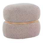 LumiSource Cinch Pouf Ottoman Natural Fabric