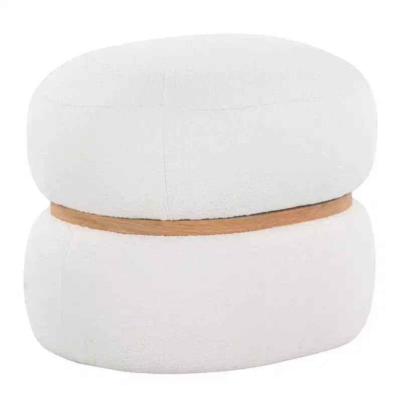 Pouf Pouf Cinch en tissu naturel LumiSource