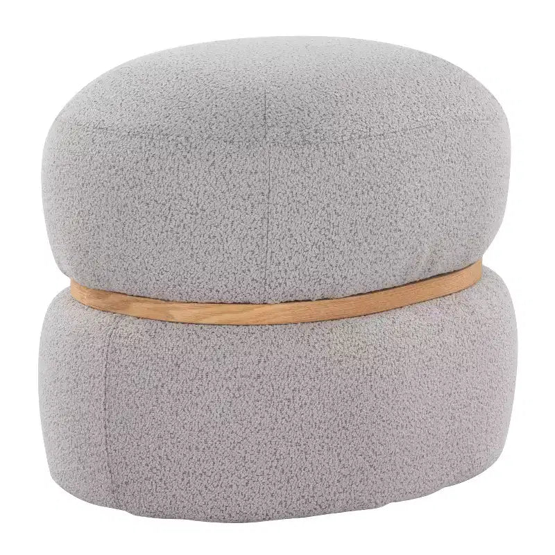 Pouf Pouf Cinch en tissu naturel LumiSource