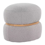 Pouf Pouf Cinch en tissu naturel LumiSource