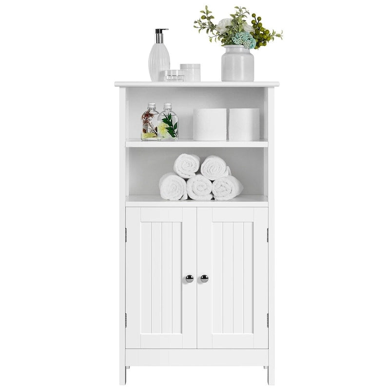 Yaheetech 5-Tier Wooden Bathroom Floor Cabinet with Adjustable Shelf