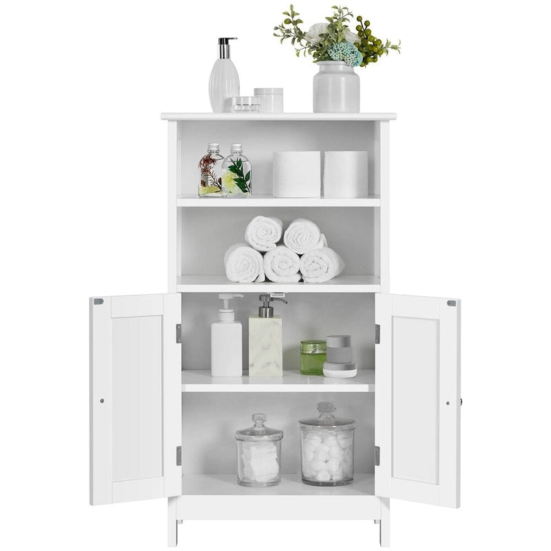 Yaheetech 5-Tier Wooden Bathroom Floor Cabinet with Adjustable Shelf